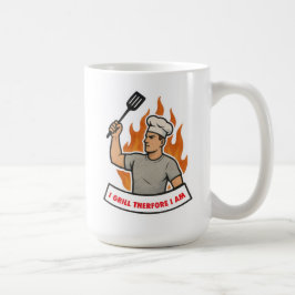 Jag grillar alltså är jag rolig för pappa make son kaffemugg