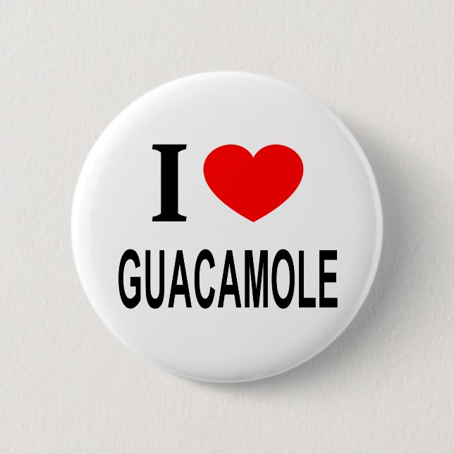 Jag ❤️ GUACAMOLE JAG ÄLSKAR GUACAMOLE JAG HJÄRTA G Knapp (Framsida)