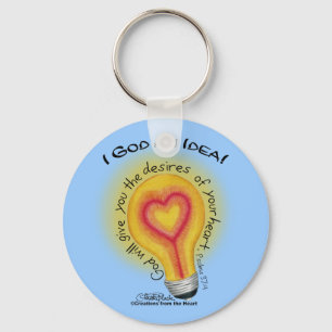 Jag Gud och Idea Lightbulb Nyckelring