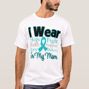 Jag ha på sig bandCollagemamman - Ovarian cancer Tee Shirt