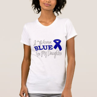 Jag ha på sig blått för min dotter tee shirt