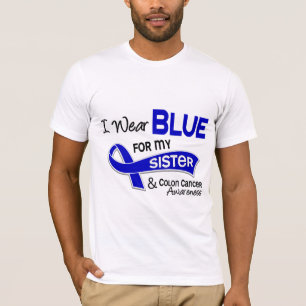 Jag ha på sig blått för min koloncancer för sy tee shirt