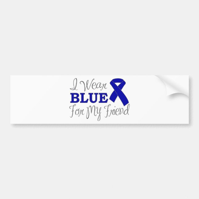 Jag ha på sig blått för min vän bildekal (Framsidan)