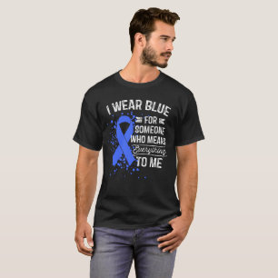 Jag ha på sig blått - medvetenhetstrumpebandsord t shirt