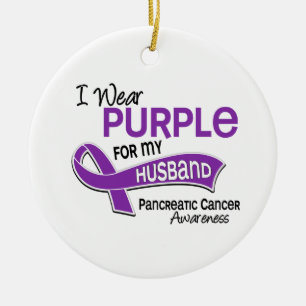 Jag ha på sig cancer för maken för lilor 42 julgransprydnad keramik