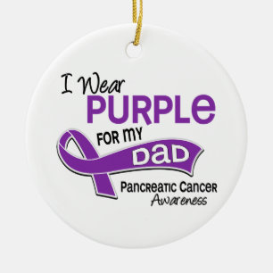 Jag ha på sig cancer för pappan för lilor 42 julgransprydnad keramik