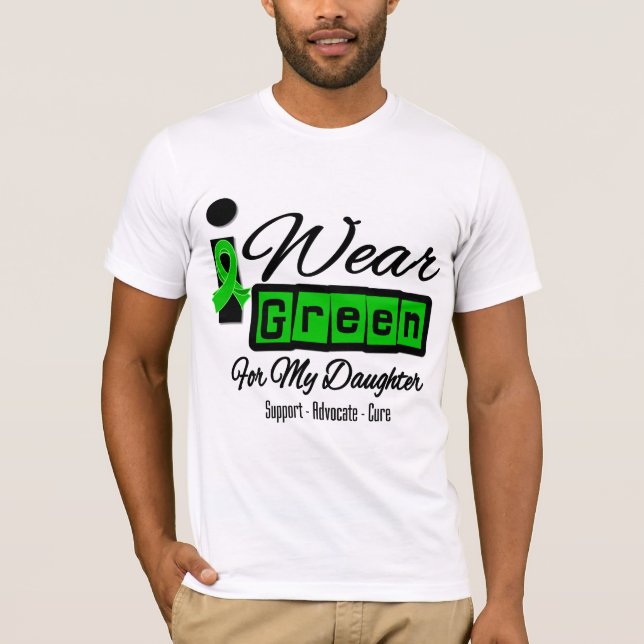 Jag ha på sig den gröna dottern (för det Retro) Tee (Framsida)