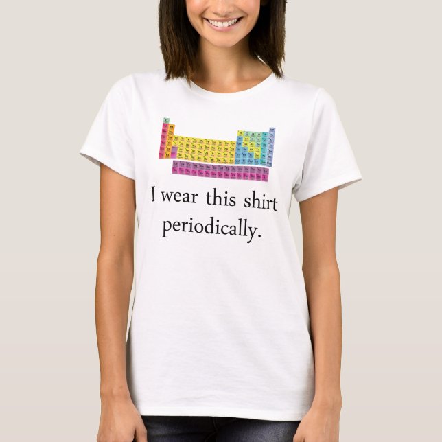 Jag ha på sig denna skjorta periodvis t shirt (Framsida)