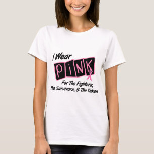 Jag ha på sig det rosa bandet för bröstcancer f tee