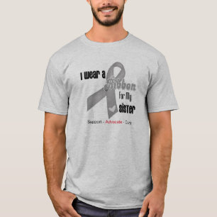 Jag ha på sig ett grå färgband för min syster t-shirt