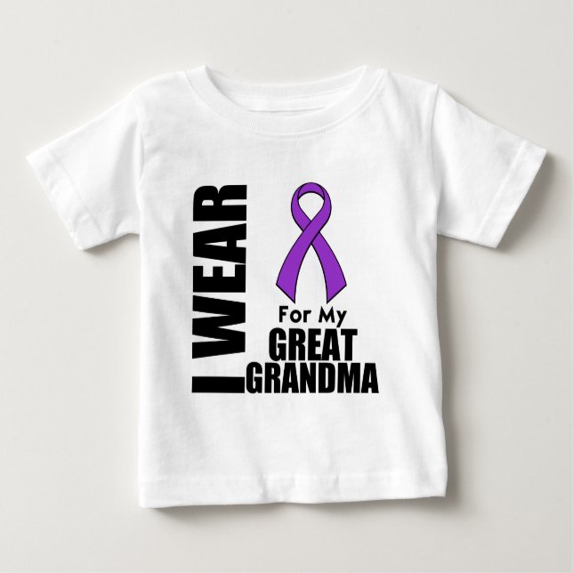 Jag ha på sig ett purpurfärgat band för min t-shirt (Framsida)