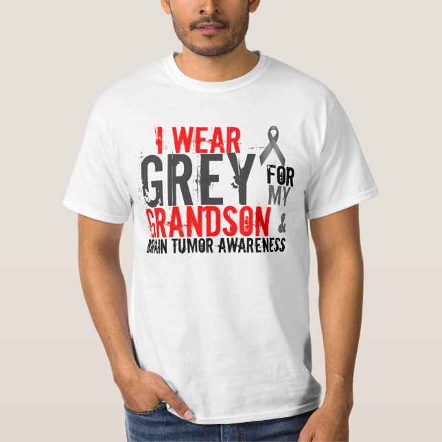 jag ha på sig grå färg för min sonson t-shirt (Framsida)