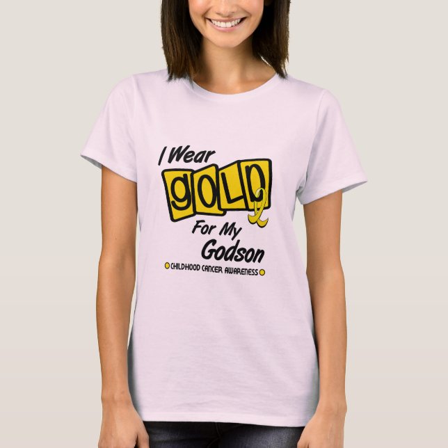 Jag ha på sig guld för min GODSON 8 T Shirt (Framsida)