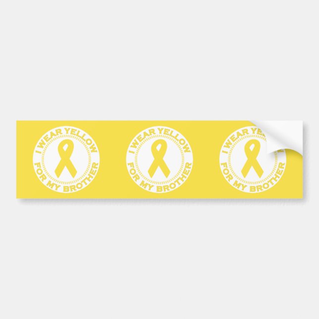 Jag ha på sig gult för min broder bildekal (Framsidan)