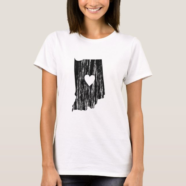 Jag ha på sig hjärtaIndiana Grunge skisserar T-shirt (Framsida)