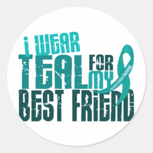 Jag ha på sig krickan för min Ovarian cancer fö Runt Klistermärke