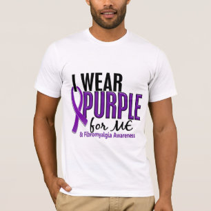 Jag ha på sig lilor för MIG Fibromyalgia 10 Tee