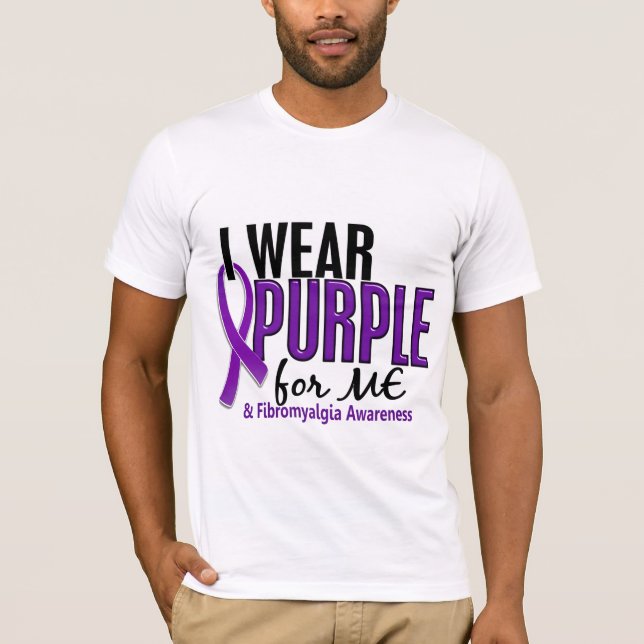 Jag ha på sig lilor för MIG Fibromyalgia 10 Tee (Framsida)