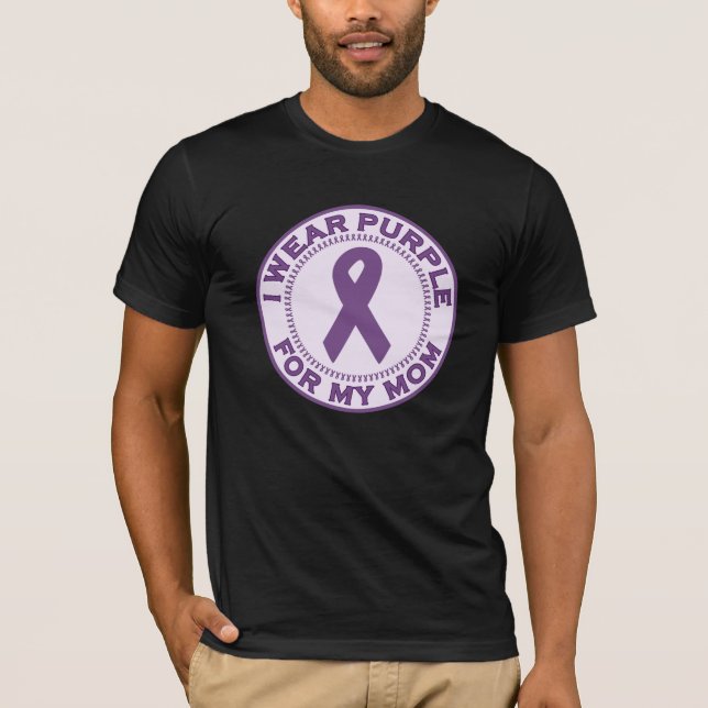 Jag ha på sig lilor för min mamma t-shirt (Framsida)