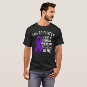 Jag ha på sig lilor - purpurfärgad bandgåva fö t shirt