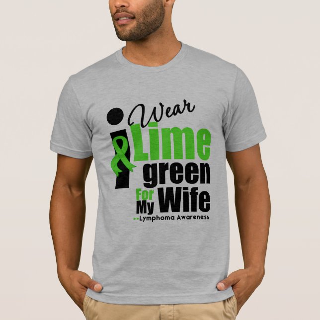 Jag ha på sig limefruktgrönt för min fru t shirt (Framsida)
