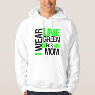 Jag ha på sig limefruktgrönt för min hoodie