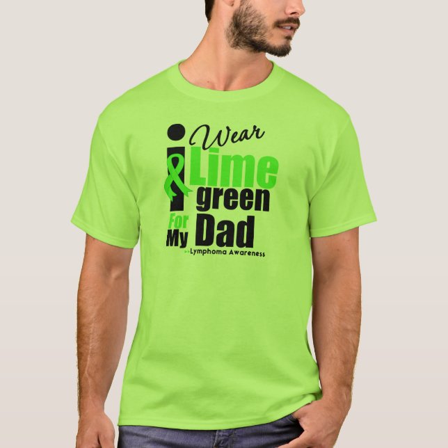 Jag ha på sig limefruktgrönt för min pappa tee shirt (Framsida)