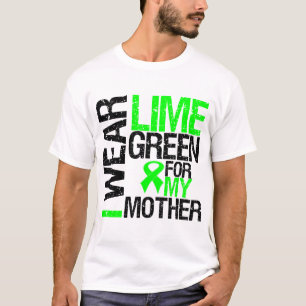 Jag ha på sig limefruktgrönt för min tee shirt