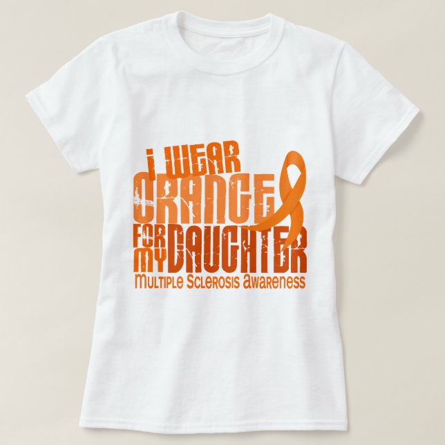Jag ha på sig orange ms för den åtskilliga t-shirt (Design framsida)