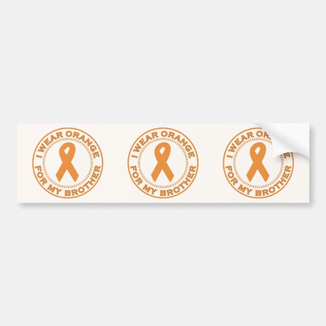 Jag ha på sig orangen för min broder bildekal (Framsidan)