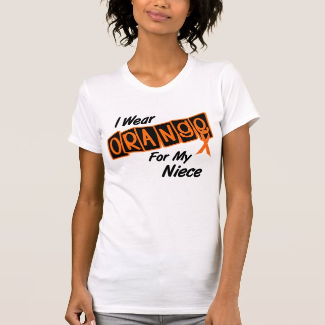 Jag ha på sig orangen för min brorsdotter 8 tee (Framsida)
