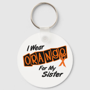 Jag ha på sig orangen för min SYSTER 8 Nyckelring