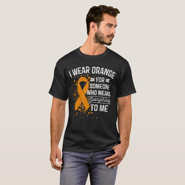 Jag ha på sig orangen - orange bandgåva för t shirt (Hel framsida)