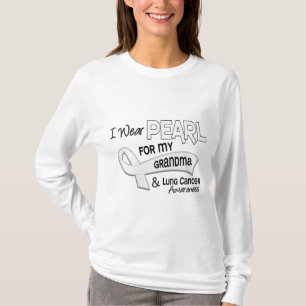 Jag ha på sig pärlan för min lungcancer för mo t-shirt
