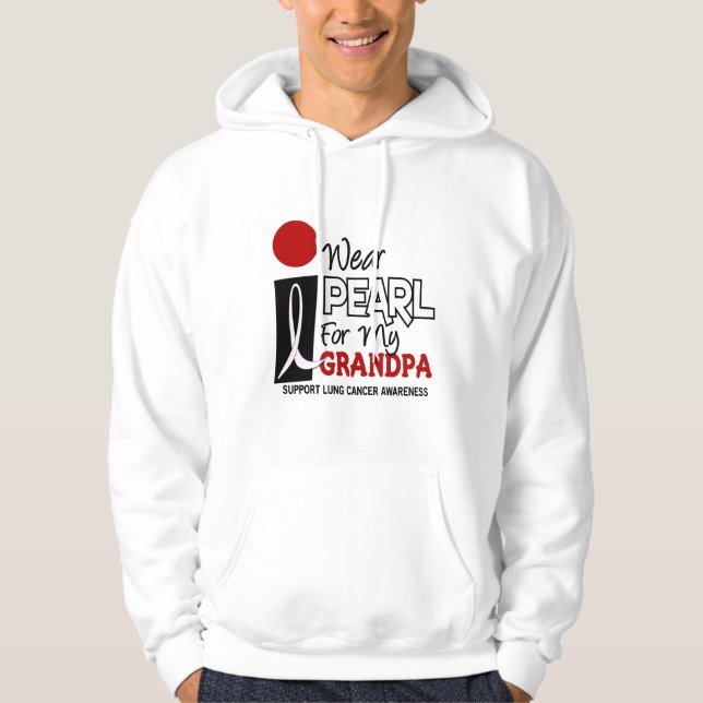 Jag ha på sig pärlan för min morfar 9 sweatshirt med luva (Framsida)