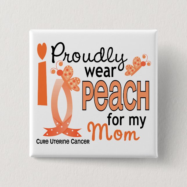 Jag ha på sig persikan för min livmoder- cancer knapp (Framsida)
