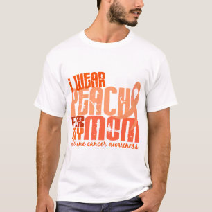 Jag ha på sig persikan för min livmoder- cancer t-shirt