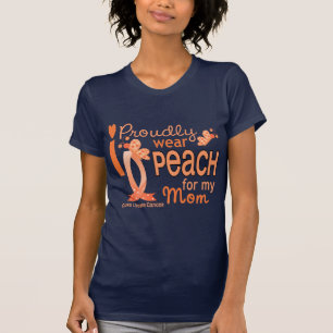 Jag ha på sig persikan för min livmoder- cancer tee