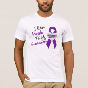 Jag ha på sig purpurfärgade bandAlzheimers sjukd T-shirt