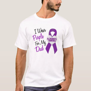 Jag ha på sig purpurfärgade bandAlzheimers sjukd T-shirt