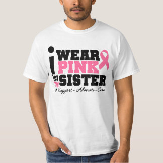 Jag ha på sig rosa bandservice för min syster t-shirt
