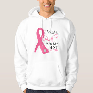 Jag ha på sig rosa bästa vänbröstcancer sweatshirt med luva