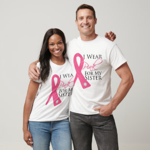 Jag ha på sig rosa systerbröstcancer tee shirt