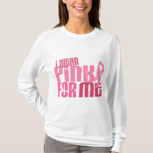 Jag ha på sig rosor för mig bröstcancer 6,4 tee shirt