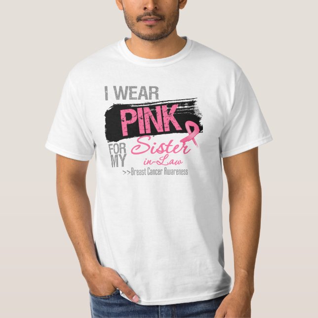 Jag ha på sig rosor för min svägerskabröstcancer t-shirt (Framsida)