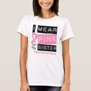 Jag ha på sig rosor för min systerbröstcancer t shirt