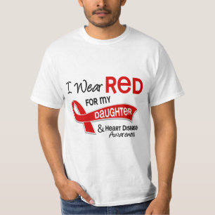 Jag ha på sig rött för min dotterhjärtsjukdom tee shirt