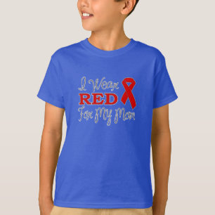 Jag ha på sig rött för min mamma (det röda ban t-shirt