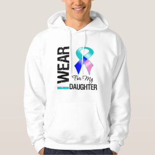Jag ha på sig Thyroidcancerbandet för min dotter Hoodie