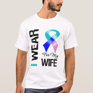 Jag ha på sig Thyroidcancerbandet för min fru T Shirt